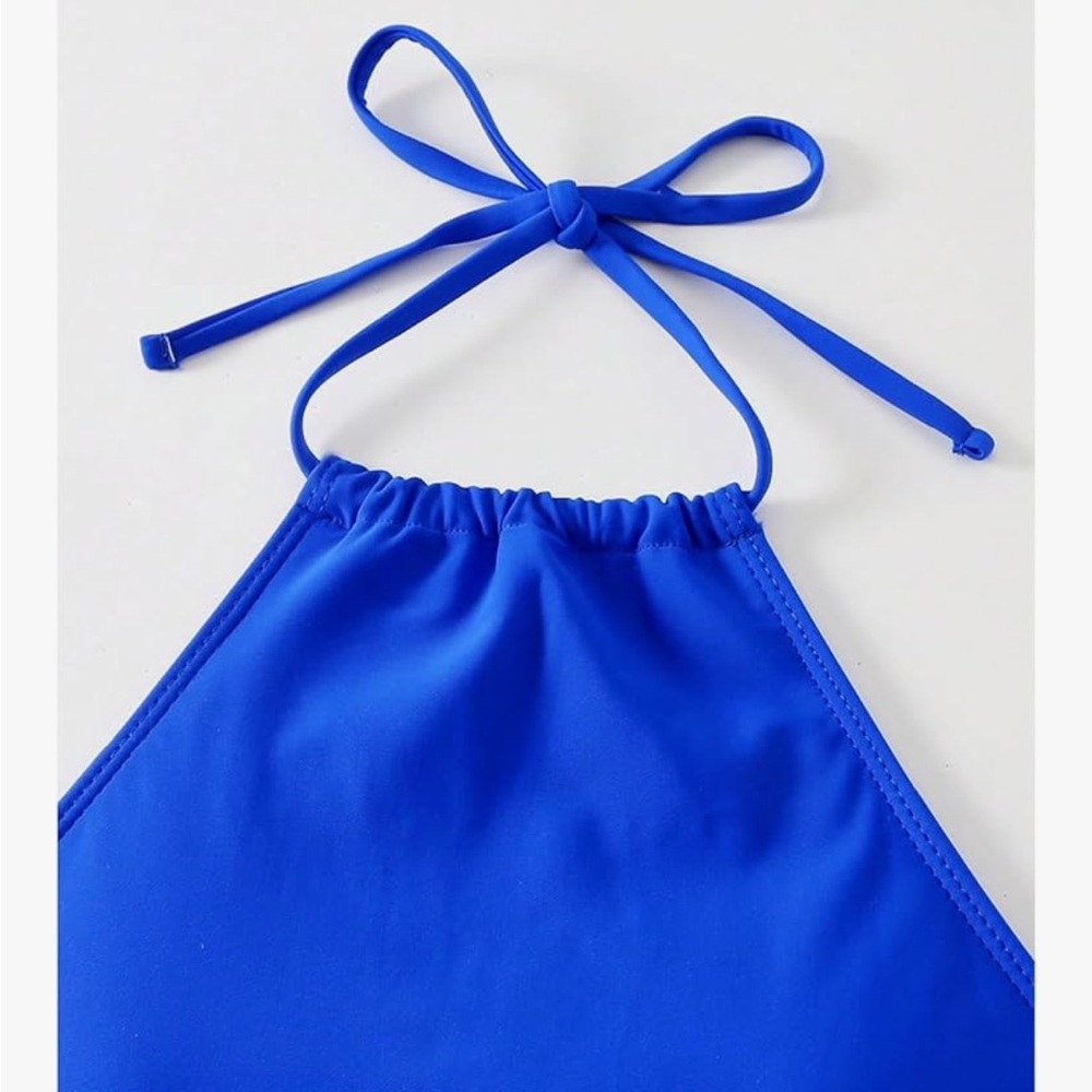 Sully Hux Swimsuit Swimwear Halter Tankini Boy Bottoms Size Small‎ - Picture 4 of 8